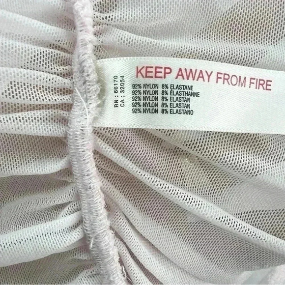 FREE PEOPLE INTIMATELY Light Pink Sheer Rouged Top Size S & L - Picture 4 of 8